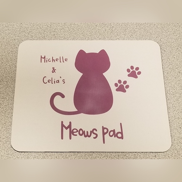 Personalized Cat Themed Mousepad - Picture 1 of 1
